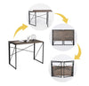 Brand New Foldable desk walnut color metal legs 100x50cm PPR £199