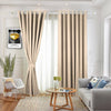 Thermal Blackout Ready Made Eyelet Ring Top Pair of Curtains with Free Tie Backs