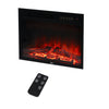 30inch Electric Fireplace Fire Suite Wooden White Surround LED Flame Room Heater