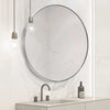 Industrial Large Round Wall Mirror Bathroom Makeup Dressing Mirror Metal Frame