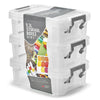 Storage Boxes with Lids Clear Plastic Home Office Organiser Container Stackable