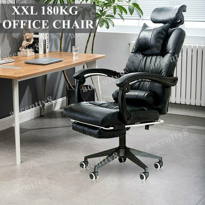 Office Racing Chair Gaming Swivel PU Leather Computer Seat Home Office +Footrest