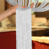 2M Hanging Glitter Curtain Panels Room Flat Fly Screen Divider Voile Net Curtain