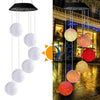 Colour Changing Hanging Wind Chimes Solar Powered LED Ball Lights Garden Outdoor