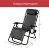 2 x ZERO GRAVITY CHAIR SUN LOUNGER OUTDOOR GARDEN FOLDING RECLINING ADJUSTABLE