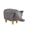Grey Elephant Animal Stool Footstool Faux Leather Ottomans Kids Toy Gift Lovely
