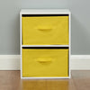Hartleys White 2 Cube Childrens Bedroom Storage Shelf Boys Girls Bedside Table