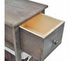Bedside Small Bedroom Cabinet Storage Drawer End Table Wood Brown Wicker Basket