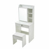 Dressing Vanity Table Set Makeup Desk Sliding Mirror W/Drawer Shelves Storage UK