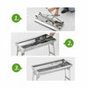 Large Portable Folding Charcoal BBQ Grill Stainless Steel Camping Picnic Cooking