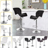 2X Bar Stools Leather Swivel Gas Lift Rest Chair Home Kitchen Pub Breakfast Seat