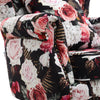 High Back Upholstered Fabric Floral Armchair Padded Sofa Accent Chair Studs Seat