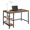 HOOBRO Computer Desk Industrial Office Desk with 2 Shelves Sturdy Writing Desk