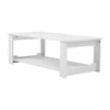 Two-Tier Contemporary Coffee Table w/ Open Shelf 4 Legs Home Furniture Vintage