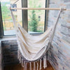 Hanging hammock Rope Swing Chair Macrame Hammock Seat Indoor With.2 Pillows