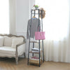 Industrial Hall Tree Hat and Coat Stand Hallway Wooden Shoe Rack Bench & Hooks