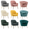 Velvet Oyster Scallop Shell Tub Chair Seat Armchair Wing Back Sofa Cafe Bedroom