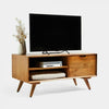 Buxton Real Mango Wood TV Unit Stand- Defect, Living Room Home, Shelves