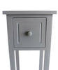 Rectangular Telephone Table With Drawer Hallway Tall Table Pedestal Grey