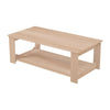 Two-Tier Contemporary Coffee Table w/ Open Shelf 4 Legs Home Furniture Vintage