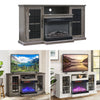 Electric Insert Fireplace Heater Stove &TV Stand Cabinet LED 3Color Fire Remote