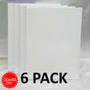 6 PACK 30 X 40CM BLANK PLAIN STRETCHED PAINTING ART ACRYLIC CANVAS WHITE SET