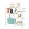 3-Tier Industrial Kitchen Cart Shelf Storage Pot Pan Rack Holder Table