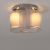 Modern Chrome Fabric Chandelier Flush Mount Ceiling Lamp Light Living Room Home