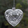 Heart Shaped Fillable Glass Baubles 12/24/36PCS Party Christmas Tree Decorations