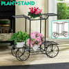 6 Tiers Garden Cart Stand & Flower Pot Plant Holder Display Rack Parisian Style