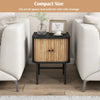 Bedside Table Wooden Nightstand Modern End Table Storage Cabinet W/Sliding Door