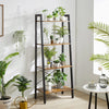 4-Tier Industrial Ladder Shelf Bookcase Plant Flower Stand Shelves Storage Unit