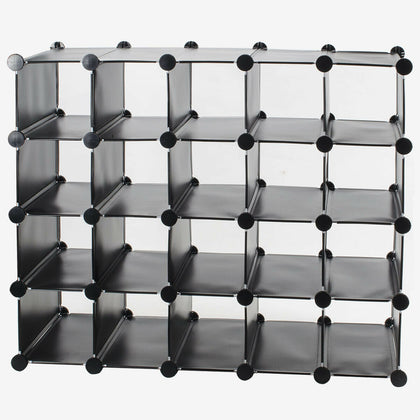 20 PAIRS INTERLOCKING CUBES SHOE ORGANIZER STORAGE RACK DISPLAY BOXES STAND NEW