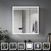 Bluetooth Bathroom Mirror Cabinet With LED Lights Shaver Socket Demister 600x630