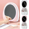 Portable Cosmetic Makeup Storage Box Case With LED Light Mirror Travel Organizer