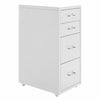 4 Drawer Metal Mobile Office Filing Pedestal Cabinet File Storage White/Black UK