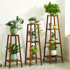 77/97/117cm Tall Bamboo Plant Stand Flower Pot Display Rack Shelf Indoor Outdoor