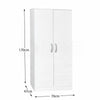 SALE Hulio 2 Door Wardrobe High Gloss White Bedroom Furniture Wooden