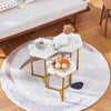 Nesting Coffee Table Set of 3 Hexagonal Tables for Living Room Bedroom Offic