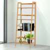 4-Tier Bamboo Ladder Bookcase Utility Shelf DIY Plant Stand Holder Study