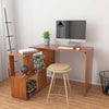 Corner Computer Desk 360°Rotating L Shaped Workstation Home Office PC Table Wood