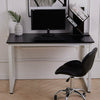 PC Computer Office Desk Table Corner Home Study Workstation Wooden+Metal Fame