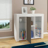 Modern Cabinet Cupboard sideboard TV Unit Brown & White with FREE RGB LED Lights
