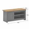 TAD | Lisbon Grey & Oak 99cm Small TV Unit Cabinet Stand Media 1 Door 2 Shelf