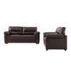 Luxury 2, 3 Seater Black Brown Faux Leather Sofa Padded Settee Armchair Lounger