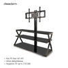 TV Stand Modern Glass Unit up to 65" inch HD LCD LED Curved TVs W/ Glass Shelves