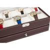 Watch Case Storage Box 12 Grids Jewelry Display Collection Holder Father's Day