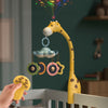 Baby Musical Crib Bed Bell Cot Mobile Moon& Stars Night Light Nusery Lullaby Toy