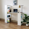 White Computer Desk With Shelves Laptop Study Pc Table Home Office Corner Desk