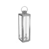 Chrome Glass Designe Large Metal Candle Holder Floor Lantern Hurricane Windproof